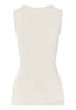 Back cutout view of HA misty white wool Tank Top