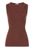 Front cutout view of HA cinnamon wool Tank Top