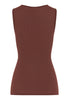 Back cutout view of HA cinnamon wool Tank Top