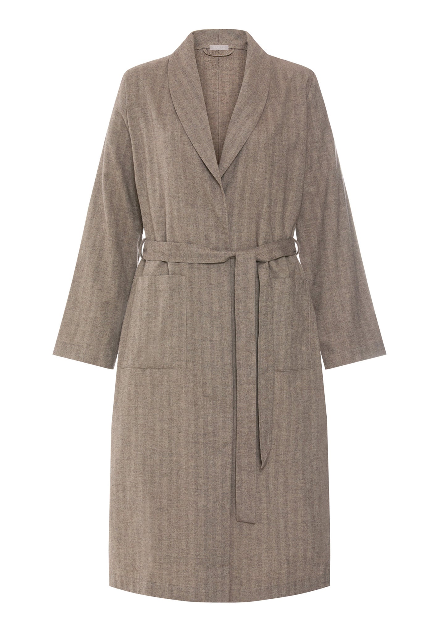 Front cutout view of HA earthy woven cotton Robe 115cm