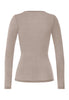 Back cutout view of HA rose grey wool L/SLV Shirt