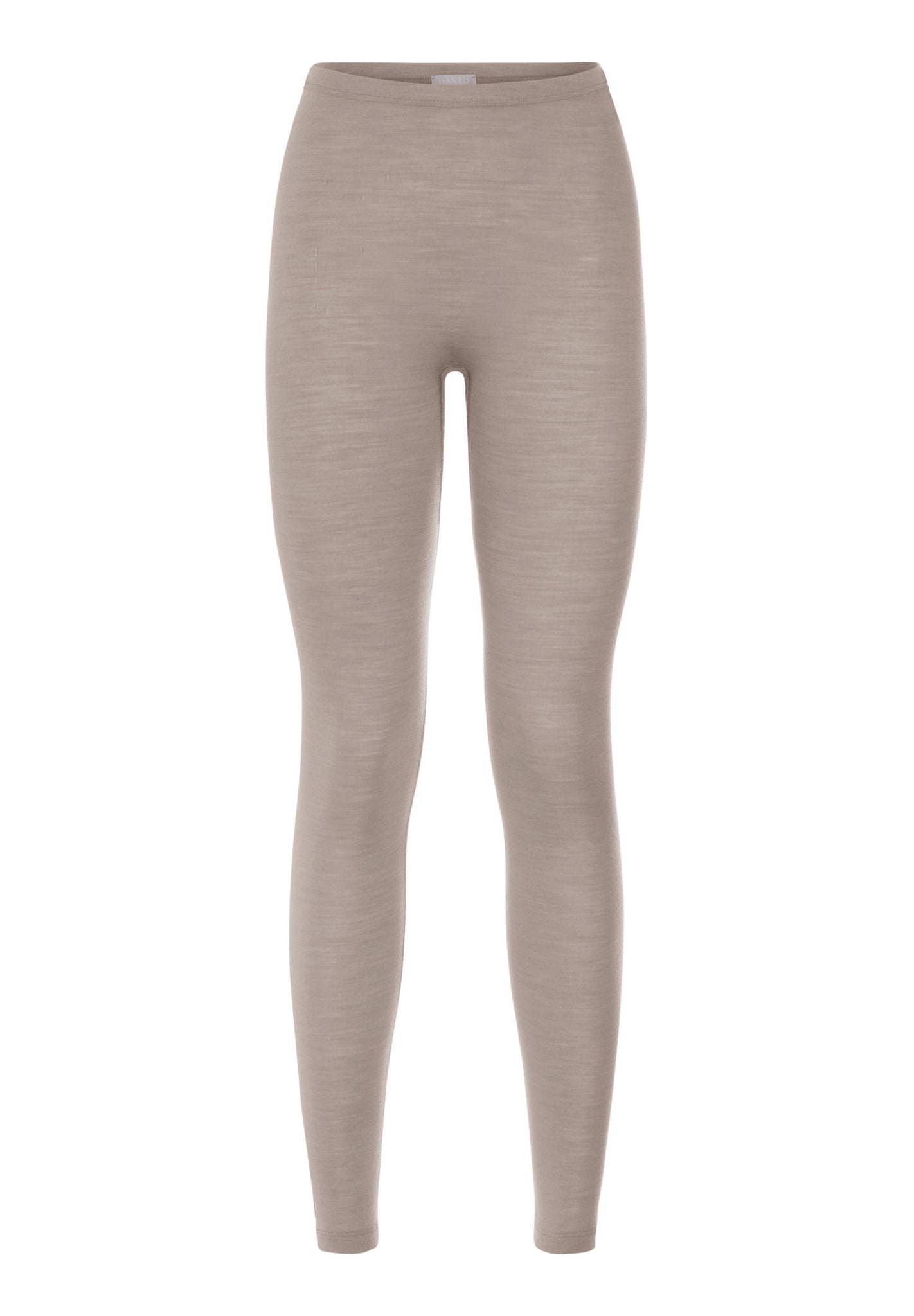 Front cutout view of HA rose grey wool Leggings