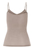 Back cutout view of HA rose grey wool Spaghetti Top