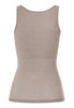 Back cutout view of HA rose grey wool Tank Top
