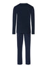 Back cutout view of HA deep navy cotton L/SLV Pajama