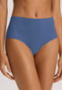 Front view of a women model wearing HA true navy cotton Maxi Briefs