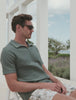 Travelwear S/SLV Shirt V-Neck | studio green 075865-072739