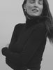 Woolen Silk Turtle-Neck Shirt | black 071423-070018