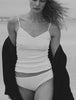Cotton Seamless Spaghetti Top | white 071601-070101