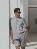 Night & Day S/SLV Henley Shirt | denim stripe 075754-073108